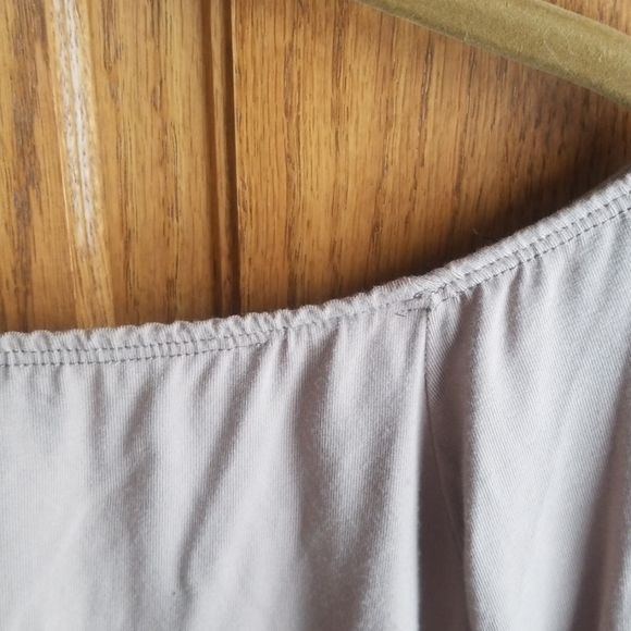 Lulu's Flirt Factor Taupe Off-the-Shoulder Top - Picture 7 of 8